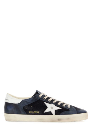 Navy blue leather and suede Super Star sneakers GOLDEN GOOSE DELUXE BRAND (GMF01118F008620)