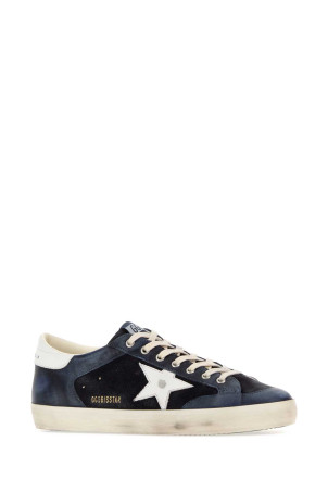 Navy blue leather and suede Super Star sneakers GOLDEN GOOSE DELUXE BRAND (GMF01118F008620)