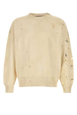 Ivory cotton oversize sweatshirt GOLDEN GOOSE DELUXE BRAND (GUP02713P002635)