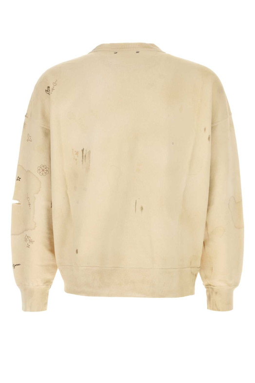 Ivory cotton oversize sweatshirt GOLDEN GOOSE DELUXE BRAND (GUP02713P002635)
