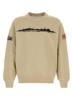 Cappuccino cotton oversize sweatshirt GOLDEN GOOSE DELUXE BRAND (GUP02764P002630)