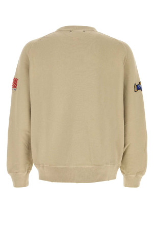 Cappuccino cotton oversize sweatshirt GOLDEN GOOSE DELUXE BRAND (GUP02764P002630)