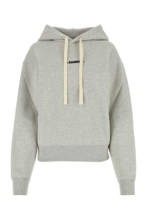 Light grey cotton oversize sweatshirt JIL SANDER (J40GU0002J20010)