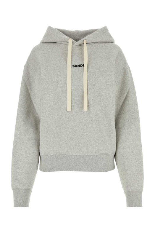 Light grey cotton oversize sweatshirt JIL SANDER (J40GU0002J20010)