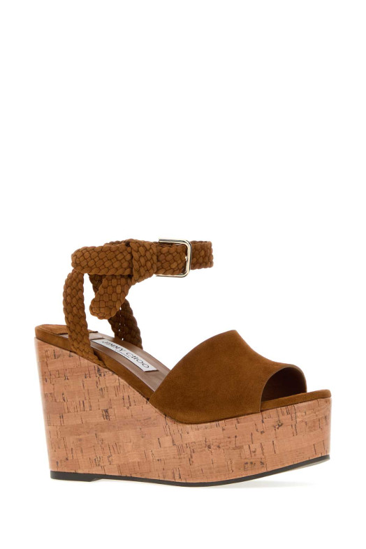 Caramel suede Jori wedge JIMMY CHOO (JORI100ZKF)