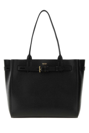 Black leather shopping bag TOM FORD (L1809LCL429X)