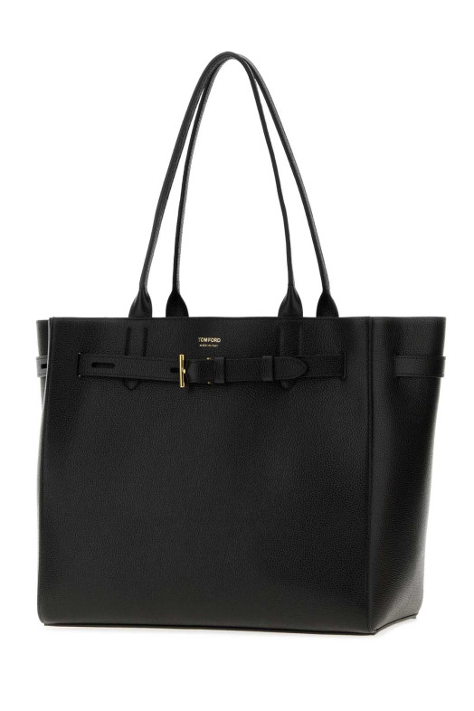 Black leather shopping bag TOM FORD (L1809LCL429X)