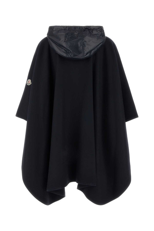 Navy blue wool blend poncho Blue MONCLER (L20933G00019599DP)