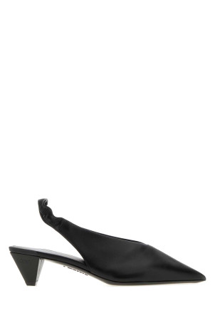 Black leather Origami Cubic pumps Black LOEWE (L815S01XA9)