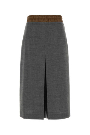 Dark grey wool skirt PRADA (P10A8SOOO6011)