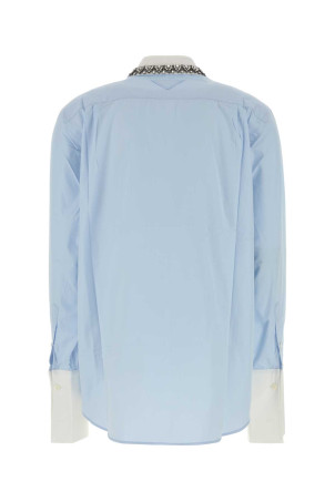 Light blue poplin shirt PRADA (P465JRSOOO1XV2)