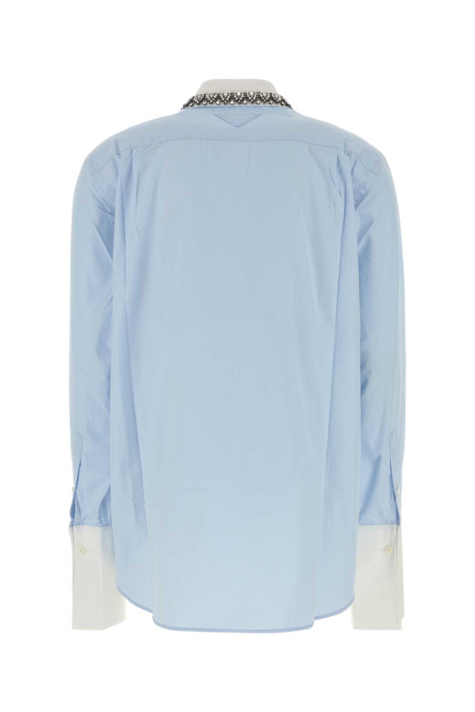 Light blue poplin shirt PRADA (P465JRSOOO1XV2)