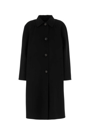 Black wool blend coat Black PRADA (P642TESOOO179B)