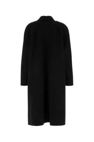 Black wool blend coat Black PRADA (P642TESOOO179B)