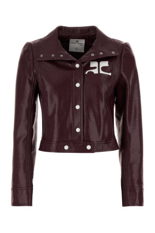 Aubergine vinyl blazer BLUE COURREGES (PERCBL005VY0014)