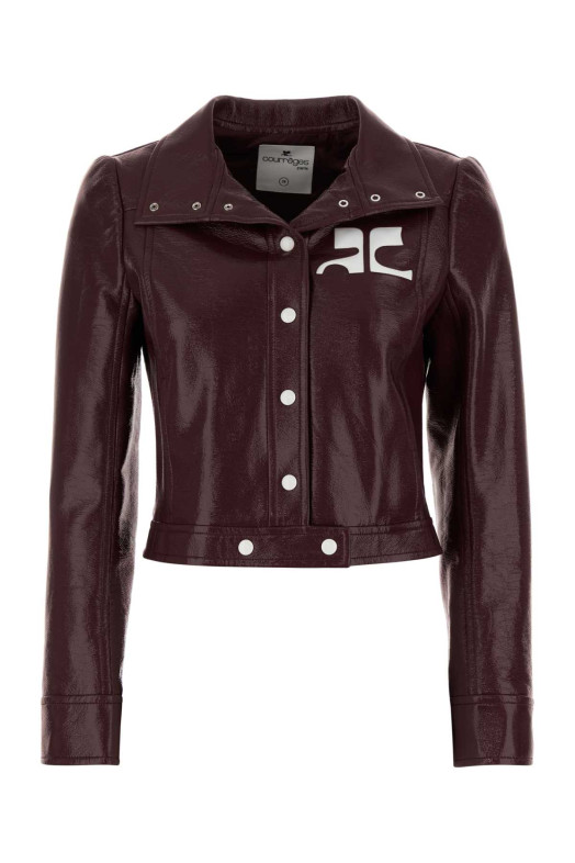Aubergine vinyl blazer BLUE COURREGES (PERCBL005VY0014)
