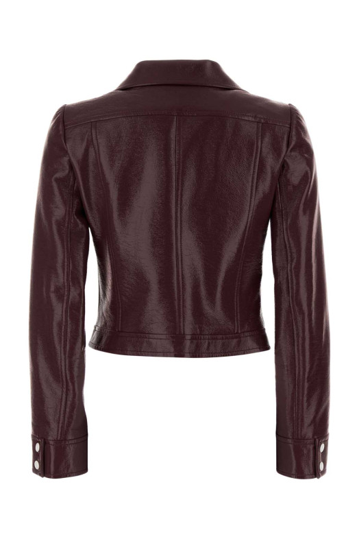 Aubergine vinyl blazer BLUE COURREGES (PERCBL005VY0014)