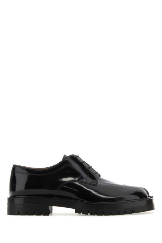 Black leather Tabi lace-up shoes MAISON MARGIELA (S57WQ0188P3827)