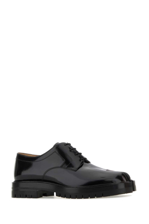 Black leather Tabi lace-up shoes MAISON MARGIELA (S57WQ0188P3827)
