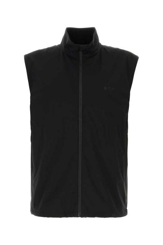 Black stretch nylon vest Black PRADA (SGD168SOOO19SO)
