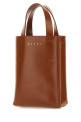 Brown leather nano Museo handbag MARNI (SHMP0050U0LV639)
