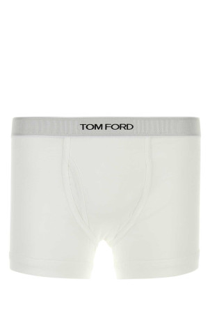 White stretch cotton boxer set White TOM FORD (T4XC32270)