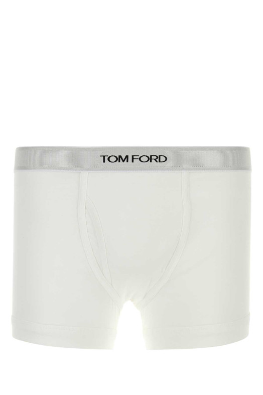 Набор белых боксеров из эластичного хлопка TOM FORD (T4XC32270)