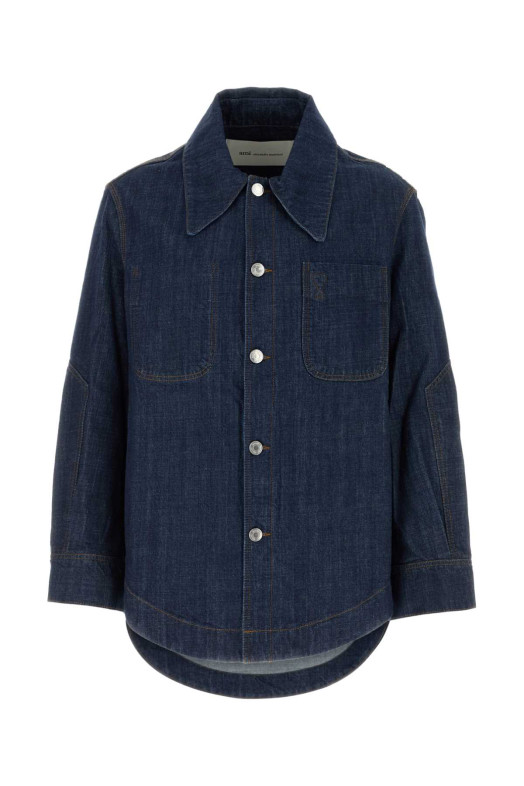 Джинсовая рубашка AMI (UJK899DE0122) AMI PARIS
