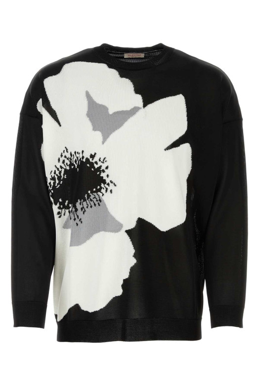 Black viscose sweater VALENTINO GARAVANI (4V0KC29TA21)