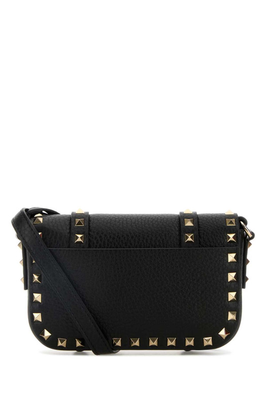 Черная кожаная сумка через плечо Rockstud, черная, VALENTINO GARAVANI (6W2P0AI6VSH)