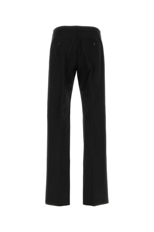 Black cotton blend pant Black ALEXANDER MCQUEEN (809140QSAA9)