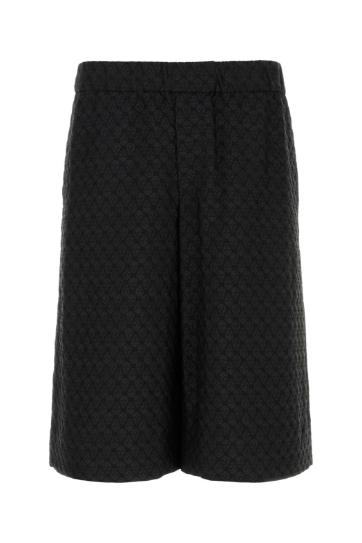Black viscose blend bermuda shorts Black ALEXANDER MCQUEEN (814209QRABU)