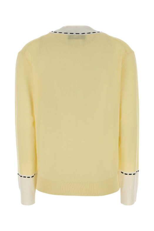 Жёлтый свитер из шерстяной смеси FENDI (FZXF08AWIY)