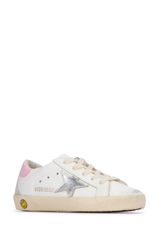 Детские кроссовки Golden Goose с кожаным верхом и ламинированным каблуком из серии SUPER-STAR (GYF00102F004662) GOLDEN GOOSE KIDS