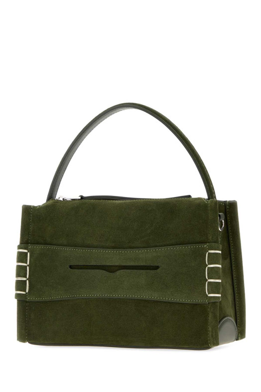 Olive green suede small Loafer handbag JW ANDERSON (HB0762LA0364)