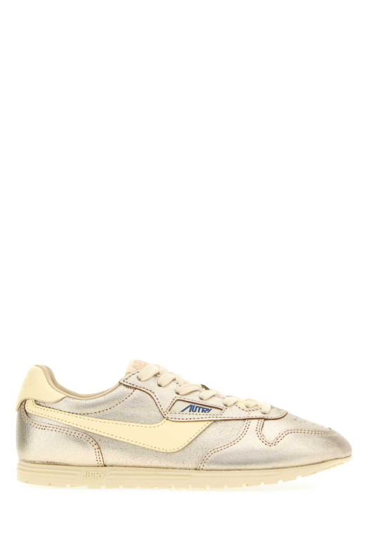 Gold leather Windspin sneakers AUTRY (WSLW)