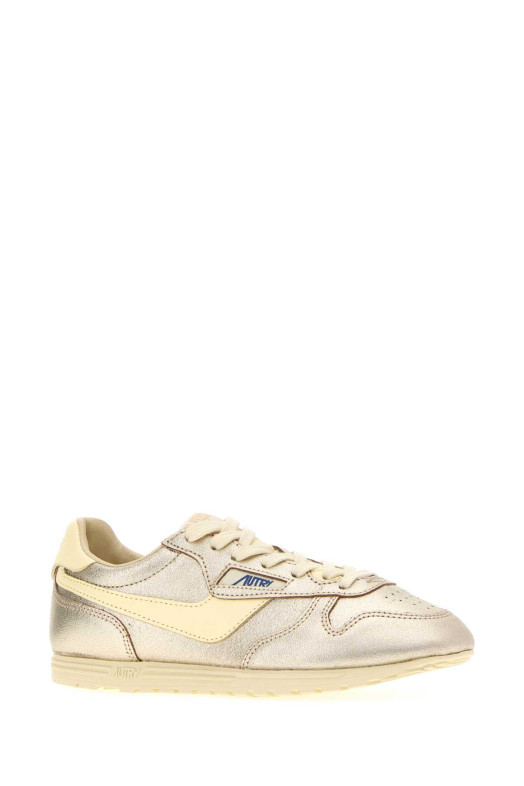 Gold leather Windspin sneakers AUTRY (WSLW)