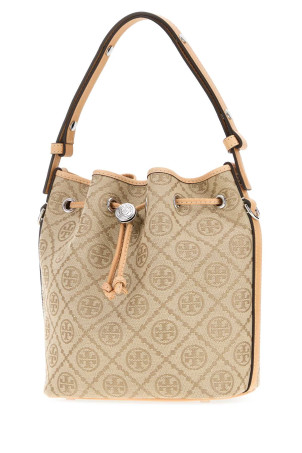 Embroidered canvas bucket bag Blue TORY BURCH (186840)