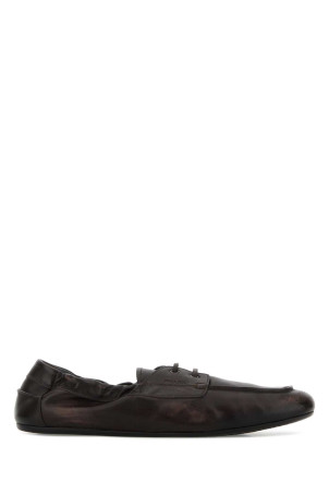 Dark brown leather loafers PRADA (2EG504FG0127V6)