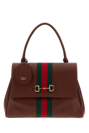 Chocolate leather medium Paparazzo handbag GUCCI (875018AAGIQ)