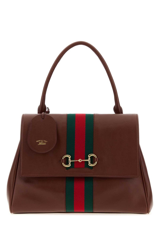 Chocolate leather medium Paparazzo handbag GUCCI (875018AAGIQ)