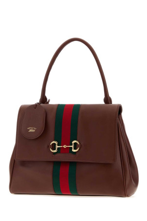 Chocolate leather medium Paparazzo handbag GUCCI (875018AAGIQ)