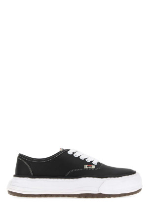 Black leather Baker sneakers Black MAISON MIHARA YASUHIRO (A16FW702)