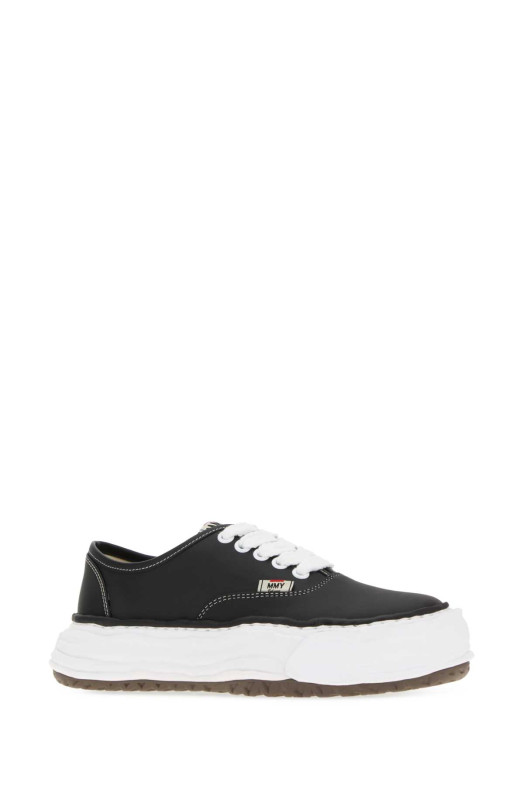 Black leather Baker sneakers Black MAISON MIHARA YASUHIRO (A16FW702)