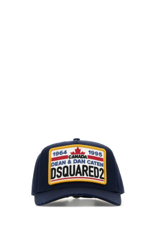 Navy blue cotton baseball cap DSQUARED (BCM092205C00001)