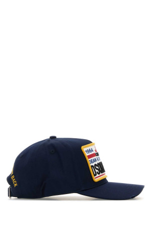 Navy blue cotton baseball cap DSQUARED (BCM092205C00001)