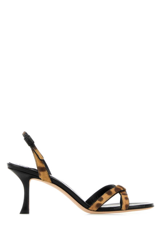 Printed calf hair Elsy 70 sandals Brown JIMMY CHOO (ELSY70LOP)
