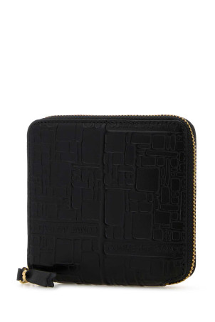 Black leather wallet Black COMME DES GARCONS (SA2100EL)