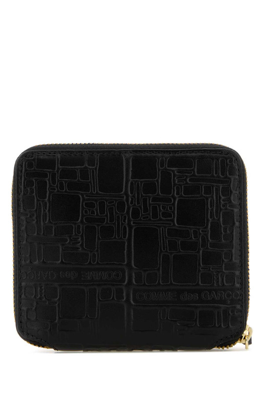 Black leather wallet Black COMME DES GARCONS (SA2100EL)