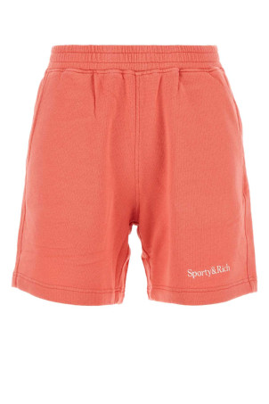 Salmon pink stretch cotton shorts SPORTY & RICH (SH007S402SC)